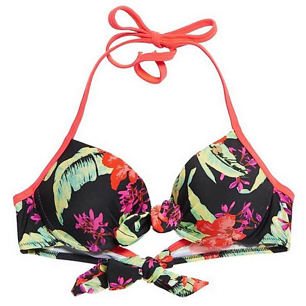 Superdry Tropical Hibiscus Cup Bikini Oberteil XS Black günstig online kaufen