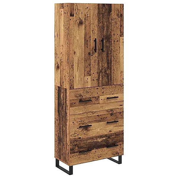 vidaXL Highboard mit Schubladen 2-Tlg Altholz Engineered Wood und Glas 3415 günstig online kaufen