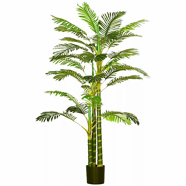 HOMCOM Künstliche Palme 190 cm Kunstpflanze, Plastik künstliche Pflanzen im günstig online kaufen