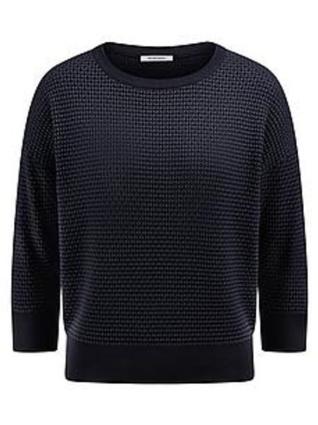 Rundhals-Pullover aus 100% SUPIMA-Baumwolle Peter Hahn blau günstig online kaufen
