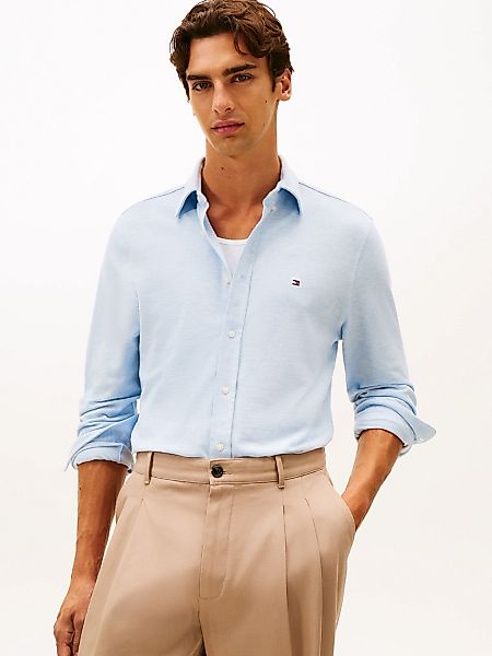 Tommy Hilfiger Langarmhemd "KNIT PIQUE FEATHERWEIGHT" günstig online kaufen