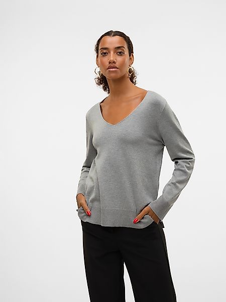 Vero Moda Strickpullover VMSILJE LS V-NECK günstig online kaufen