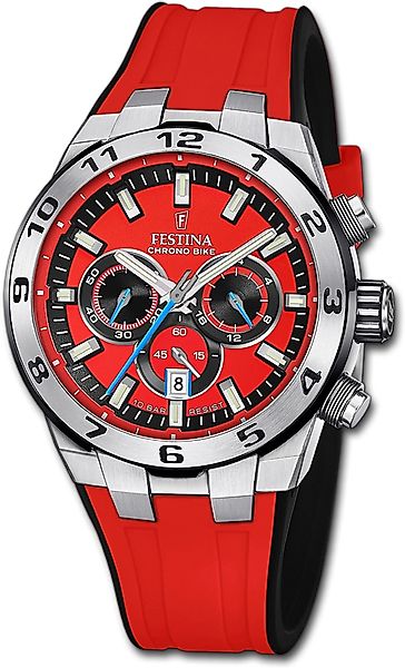 Festina Chronograph Festina Herrenuhr Silikon rot günstig online kaufen