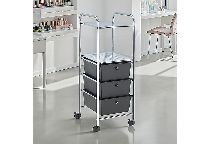 IDIMEX Beistellwagen GINA, Badrollwagen 3 Schubladen & 2 Ablagen Kosmetik A günstig online kaufen