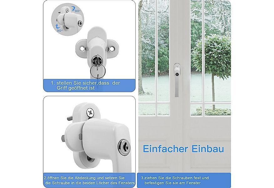 Clanmacy Fenstergriff Fenstergriff mit Schloss Set gleichschließend abschli günstig online kaufen