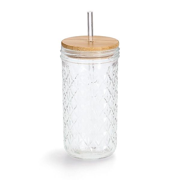 Zeller Present Küchenorganizer-Set Trinkglas m. Bambusdeckel günstig online kaufen