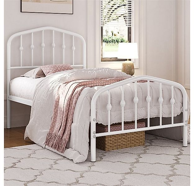 Yaheetech Metallbett 90-160cm (B), Bettrahmen Vintage Bettgestell mit krone günstig online kaufen