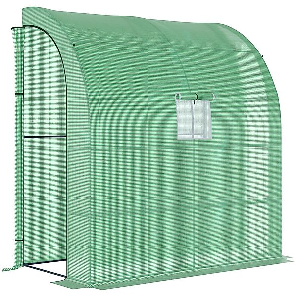 Outsunny Foliengewächshaus Treibhaus 200 x 100 x 215 cm mit 2 Türen, UV-Sch günstig online kaufen