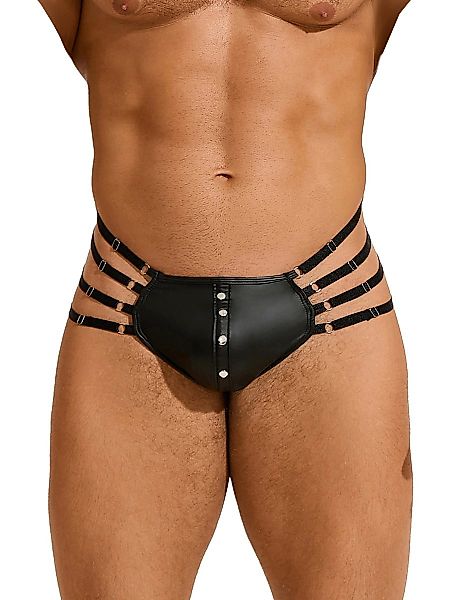 Lau-Fashion String Herren Wetlook Tanga Schwarz günstig online kaufen