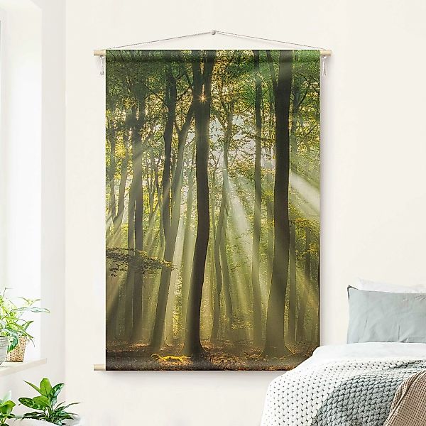 Wandteppich Sonnentag im Wald günstig online kaufen