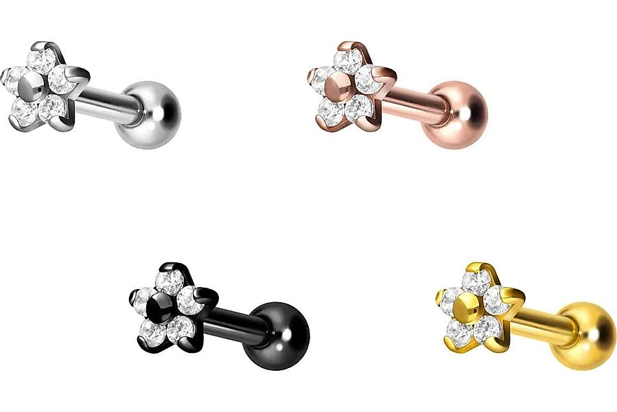 PIERCINGLINE Piercing-Set Titan Ohrpiercing mit Innengewinde günstig online kaufen