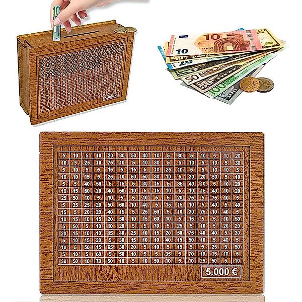 NUODWELL Spardose Spardose aus Holz, Sparbox günstig online kaufen