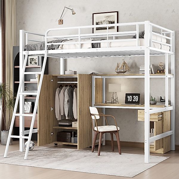 Merax Hochbett (1-St) Etagenbett 90x200cm mit günstig online kaufen