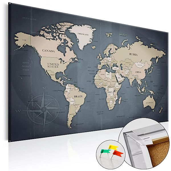 Korkbild - Shades Of Grey [cork Map] günstig online kaufen