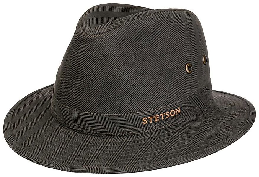 Stetson Fedora Traveller Herringbone mit Fischgrat-Muster günstig online kaufen