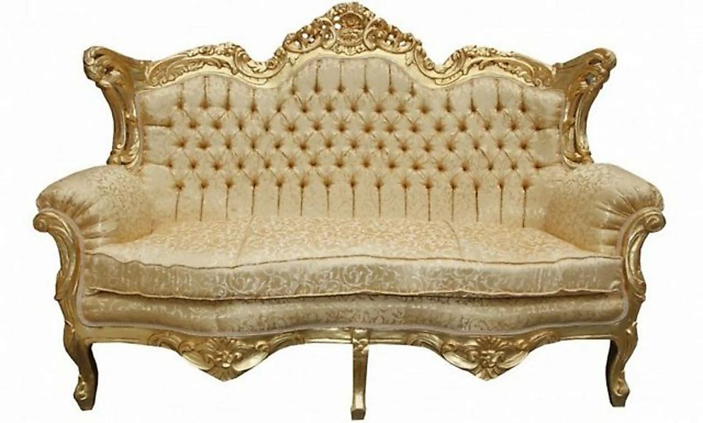 Casa Padrino 2-Sitzer Barock 2er Sofa Master Gold Muster / Gold 2Mod- Wohnz günstig online kaufen