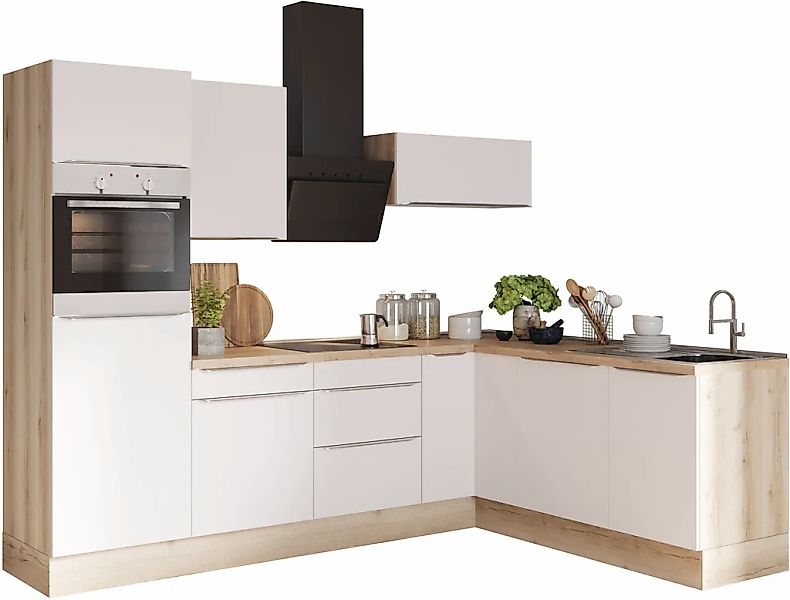 OPTIFIT Winkelküche "Aken Stellbreite 270x200 cm", wahlweise mit E-Geräten günstig online kaufen