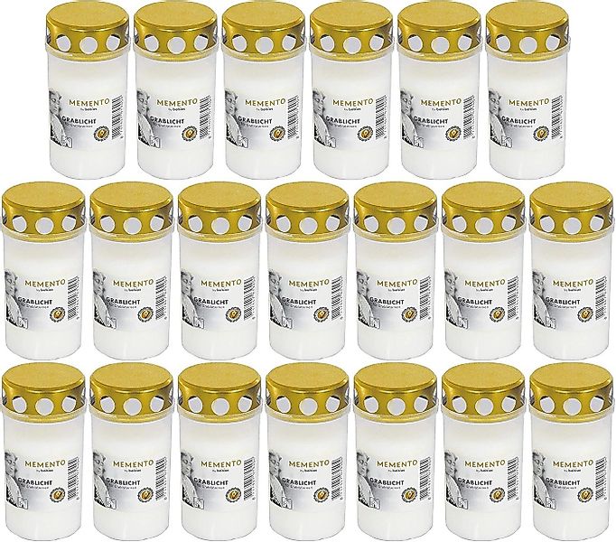 Best Choice Grabkerze Grabkerzen 20 Stück, Rot Grablicht Grablichtkerze Gol günstig online kaufen