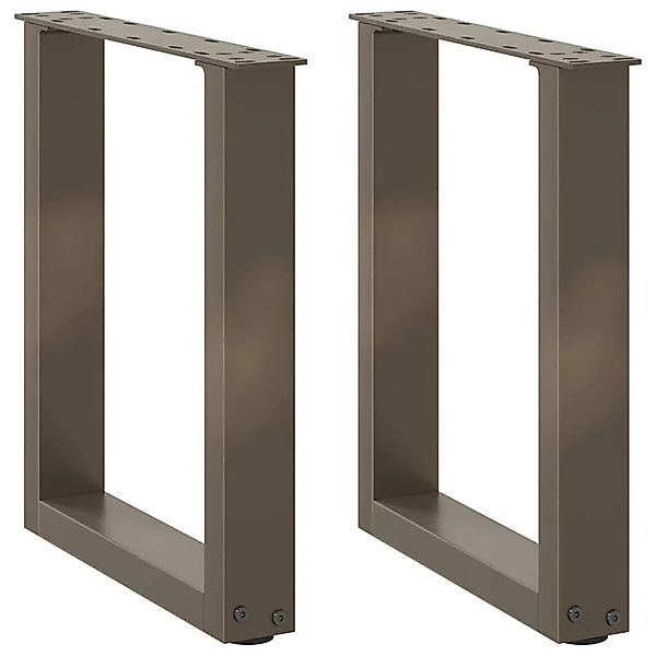 vidaXL Couchtischbeine U-Form 2 Stk Naturstahl 28x42-43 cm Stahl 4013151 günstig online kaufen