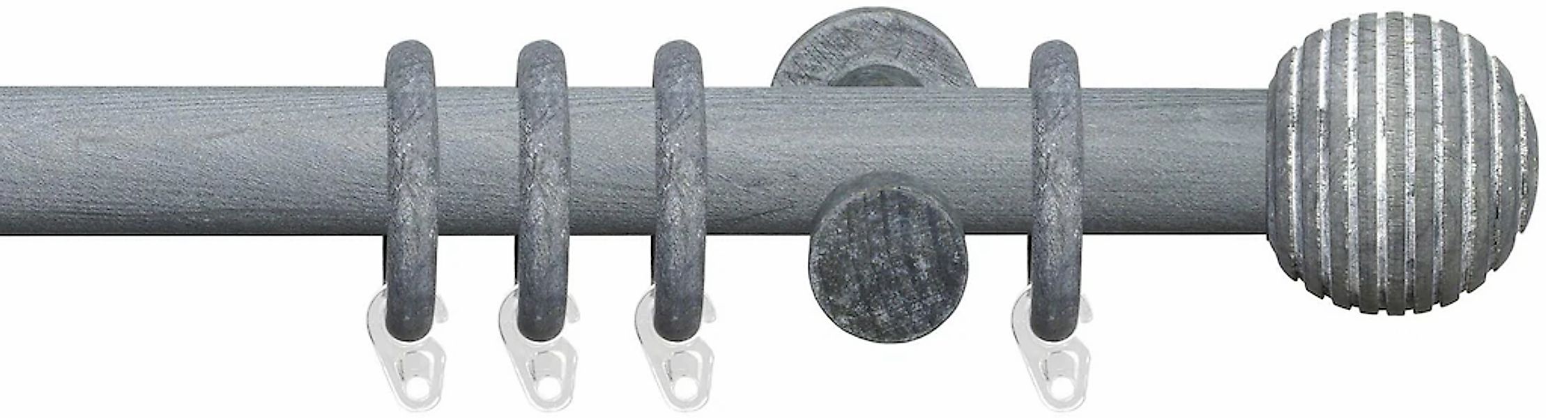 Liedeco Gardinenstange "Terra Kugel mit Streifen" Ø 28 mm 1 läufig-läufig F günstig online kaufen