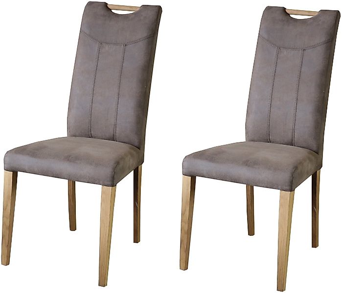 Home affaire Esszimmerstuhl Roberta Polsterstuhl, Gestell Eiche massiv (Set günstig online kaufen