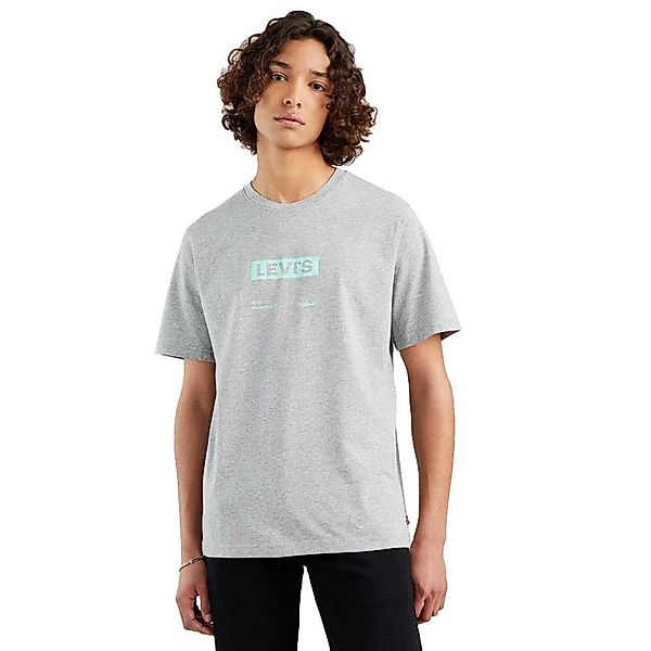 Levi´s ® Relaxed Fit Kurzarm T-shirt S Boxtab Text Mid Heather Grey günstig online kaufen