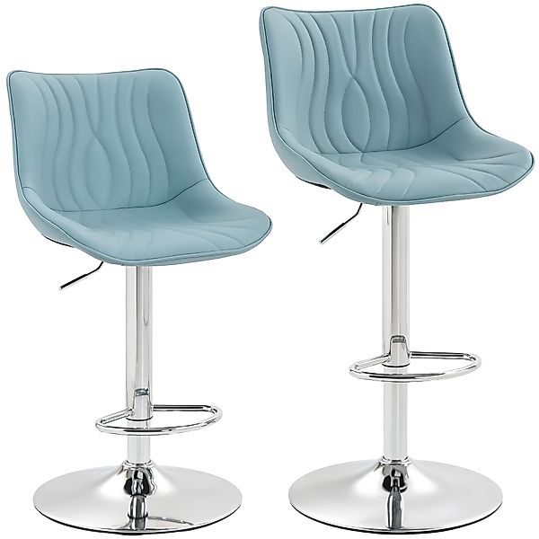 HOMCOM Set mit 2 Barhockern, Barstühle, Stahlkonstruktion, höhenverstellbar günstig online kaufen