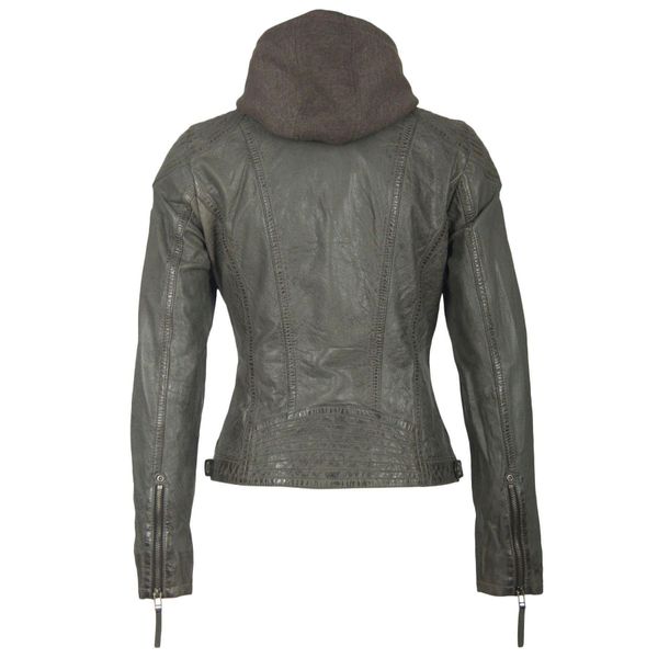 Mauritius Lederjacke "CASEY" mit Kapuze mit abnehmbarem Kapuzen-Sweateinsat günstig online kaufen