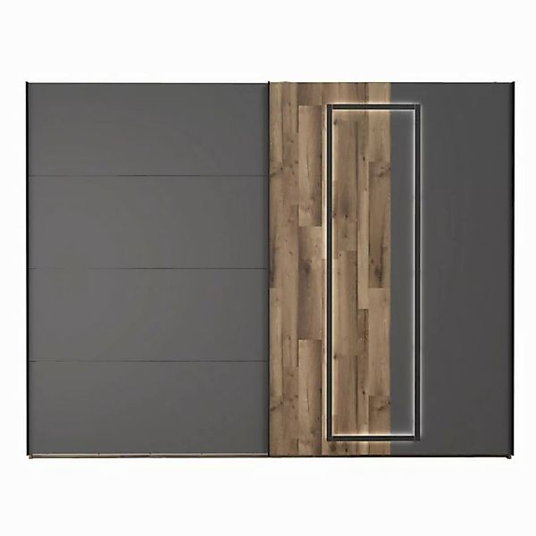 freiraum Kleiderschrank SIRIUS BLACK in Stabeiche / Grau - 269,9x210,5x61,2 günstig online kaufen