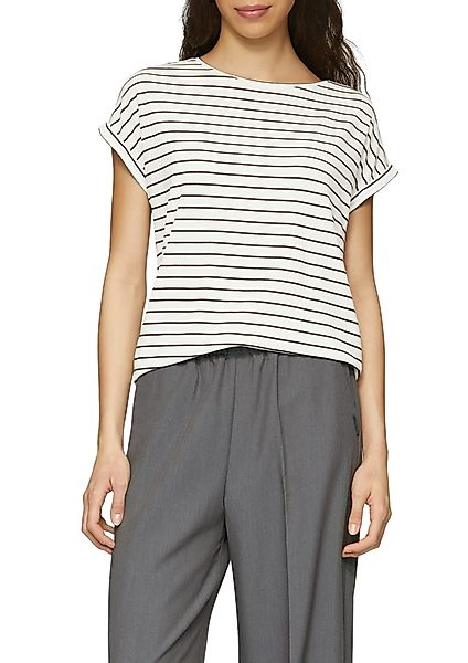 QS Kurzarmshirt mit Ärmelaufschlag günstig online kaufen