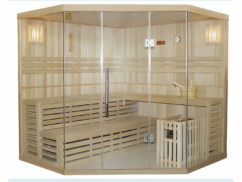 Finnische Sauna - 4/5 Personen - 220 x 220 x 210 cm - IMATRA günstig online kaufen