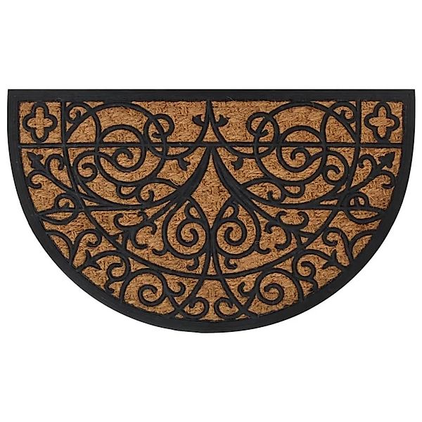 vidaXL Fußmatte Halbrund 45x75 cm Gummi und Kokosfaser 155667 günstig online kaufen