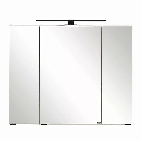 Spiegelschrank 80 cm mit LED-Aufbauleuchte in weiß MARLING-03, B/H/T ca. 80 günstig online kaufen