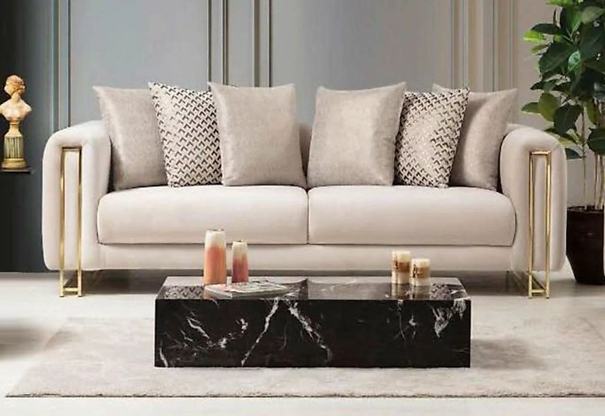 JVmoebel 3-Sitzer Design Textil 3 Sitzer Weiß Elegant Modern Sofa Couch, Ma günstig online kaufen
