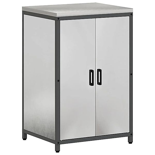 vidaXL Küchenaufbewahrung mit Regal Silber 60 x 50 x 92 cm Stahl 874993 günstig online kaufen