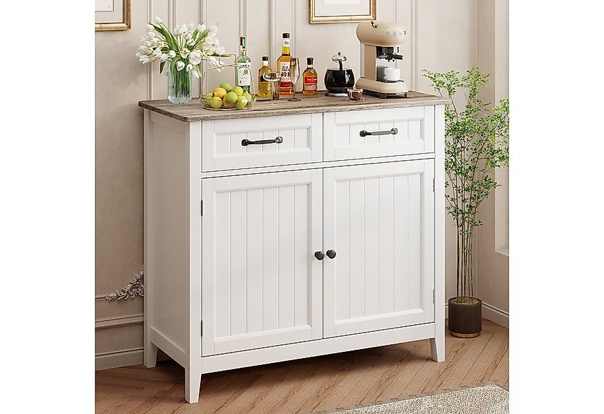 Bealife Sideboard Küchenschrank mit Arbeitsplatten,mit 2 Schubladen 2 Türen günstig online kaufen