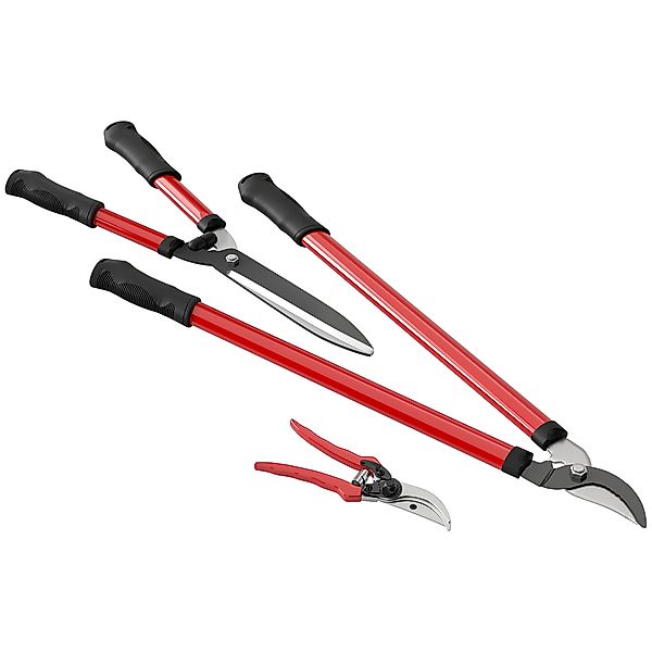 Outsunny Heckenschere Set 3-teilig Gartenschere Astschere mit antihaftbesch günstig online kaufen