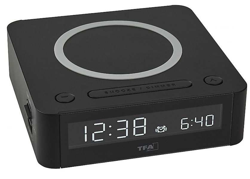 TFA Dostmann Funkwecker TFA 60.2030.01 Digitaler Wecker mit kabelloser Lade günstig online kaufen