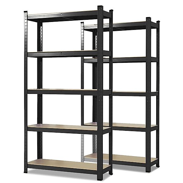 KARAT Schwerlastregal Lakota 2er Set Traglast bis 875 kg Schwarz 200 x 100 günstig online kaufen