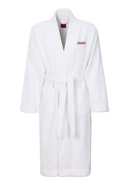 HUGO Bademantel Terry Gown, Midilänge, Baumwolle, günstig online kaufen