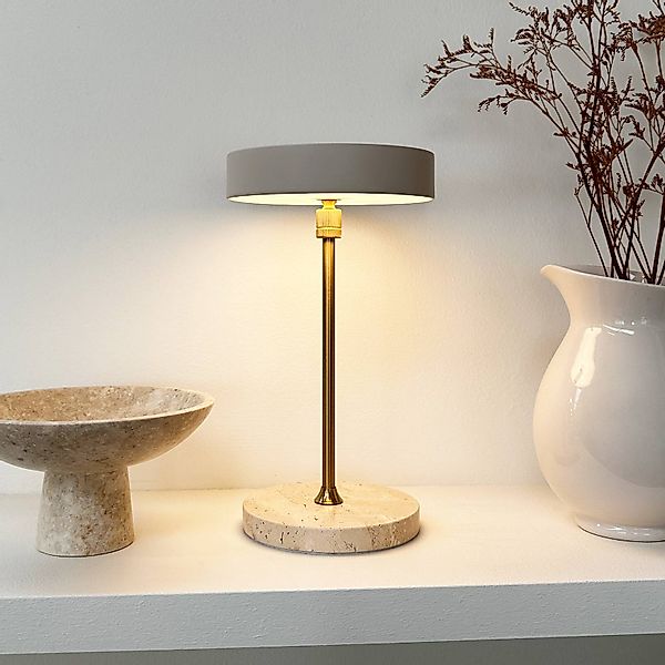 Dyberg Larsen LED-Akku-Tischlampe Moonlight, beigefarben günstig online kaufen