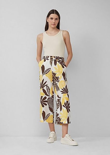 s.Oliver 3/4-Hose Strukturierte Culotte aus Viskosemix mit Elastikbund günstig online kaufen