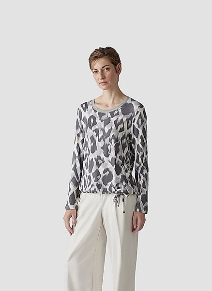 LeComte Print-Shirt LeComte Langarmshirt mit Animalprint und Bindeband günstig online kaufen