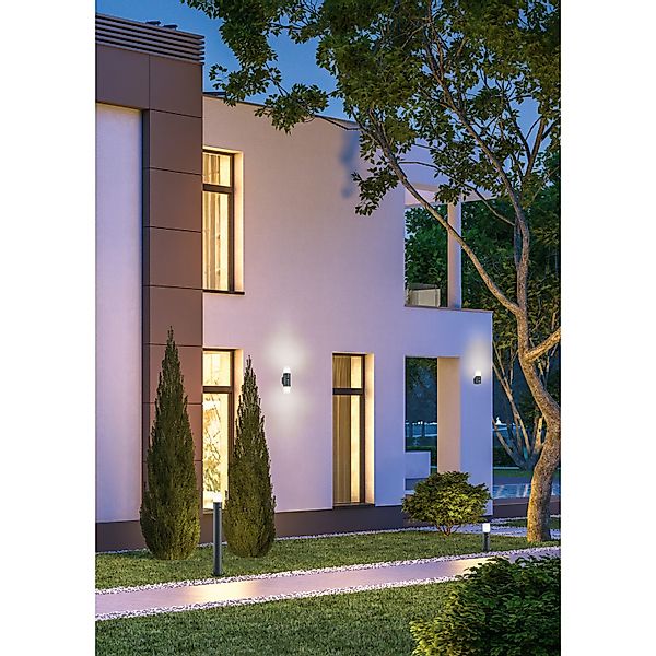 Trio Außen-Wegleuchte Hoosic mit Bewegungsmelder Anthrazit günstig online kaufen