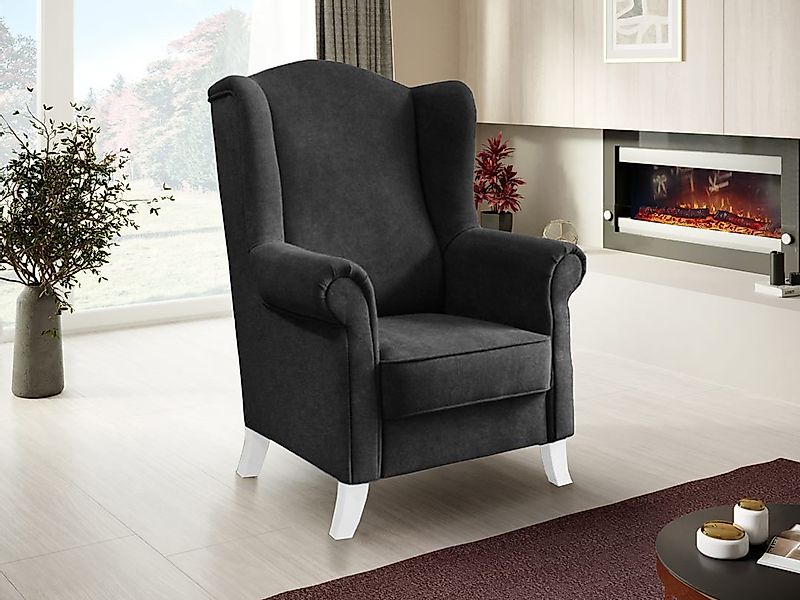 Beautysofa Ohrensessel Sessel Wohnzimmersessel Fernsehsessel LEONARDO günstig online kaufen