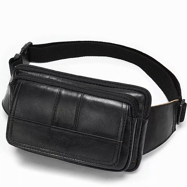 YUBRO-STUDIO Bauchtasche Herren Echtleder Bauchtasche Mehrere günstig online kaufen