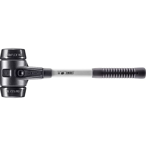 Halder Simplex Schonhammer Ø 80 mm Gummi mit Verstärktem Tempergussgehäuse günstig online kaufen