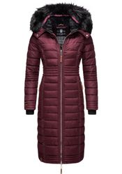 Navahoo Wintermantel "Umay", langer Damen Winter Steppmantel mit Kunstfellk günstig online kaufen