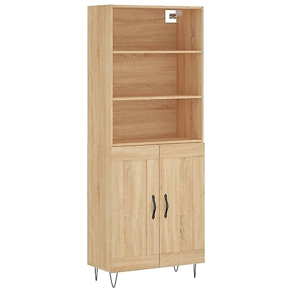 vidaXL Highboard Sonoma-Eiche 69,5x34x180 cm Holzwerkstoff 3189952 günstig online kaufen