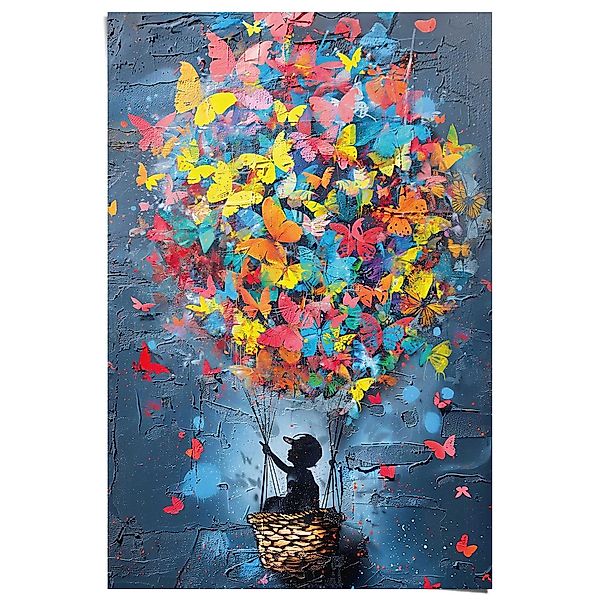 Reinders Poster "Balloon Kid", Wohnzimmer - Mehrfarbig - 150 gr. Papier - S günstig online kaufen